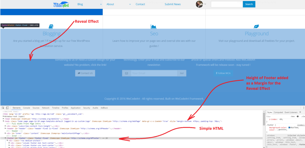 CSS Sticky Footer